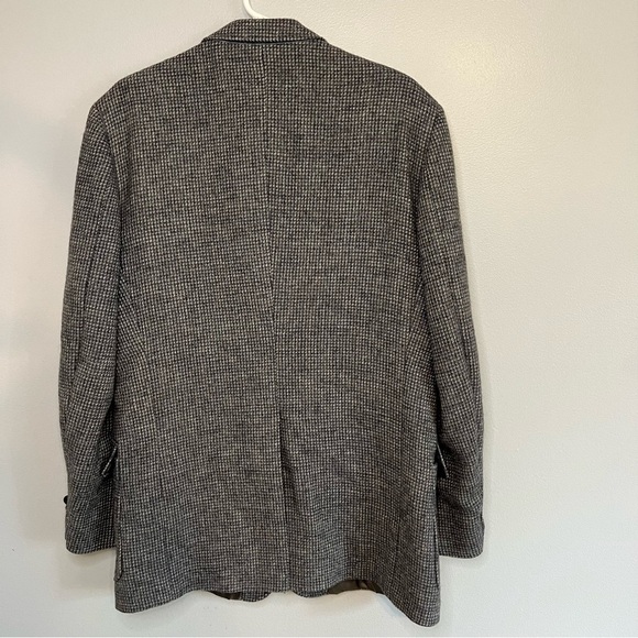 Vintage Arnie Gray Tweed Blazer 100% Wool Business Casual Classic Retro Mens 44L - Picture 8 of 12